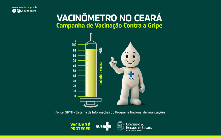 Ceará alcança meta de 90% da Vacinação contra gripe