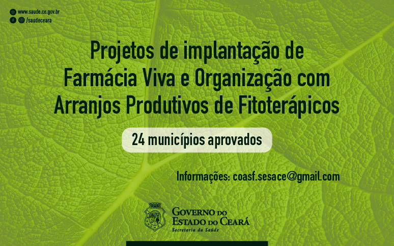 Sesa divulga resultado de implantação de Farmácias Vivas no Ceará