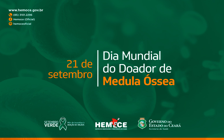 Hemoce mobiliza população a doar medula óssea neste sábado, 21