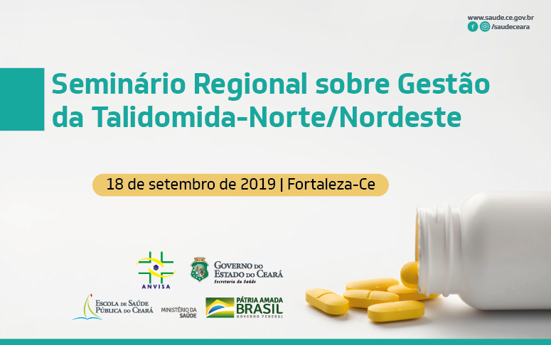 Gestão da talidomida é tema de seminário regional na quarta, 18
