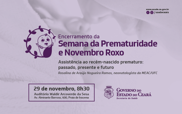 Palestra sobre prevenção e cuidados com prematuros encerra Novembro Roxo