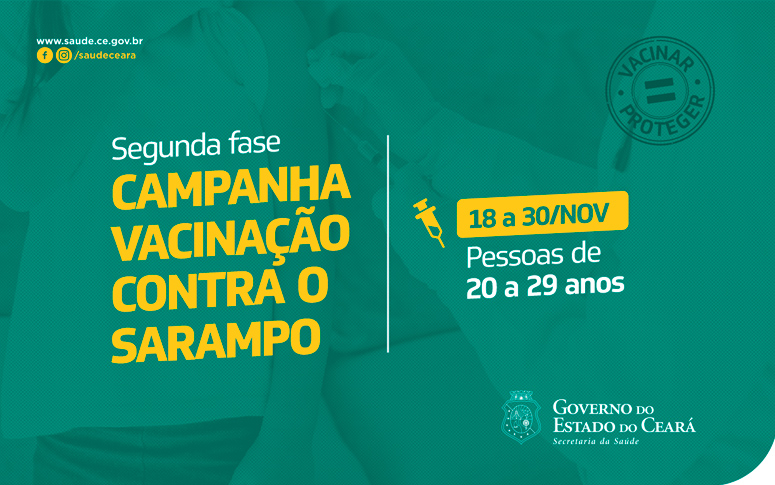 Inicia segunda etapa da Campanha Nacional de Vacinação contra Sarampo