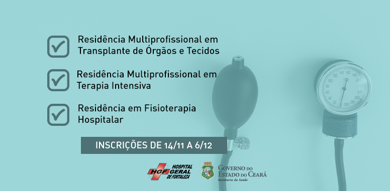 Inscrições para residências multiprofisionais e de fisioterapia