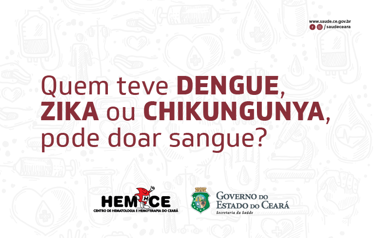 Hemoce tira dúvidas sobre doação de sangue e arboviroses