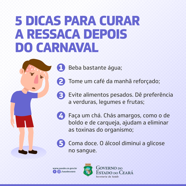 Especialista recomenda alimentação leve e repouso no retorno do Carnaval