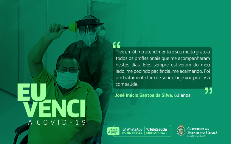 Idoso comemora alta e conta experiência no enfrentamento à doença