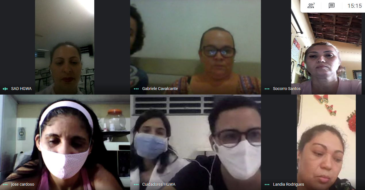 HGWA reúne familiares de pacientes em encontro virtual