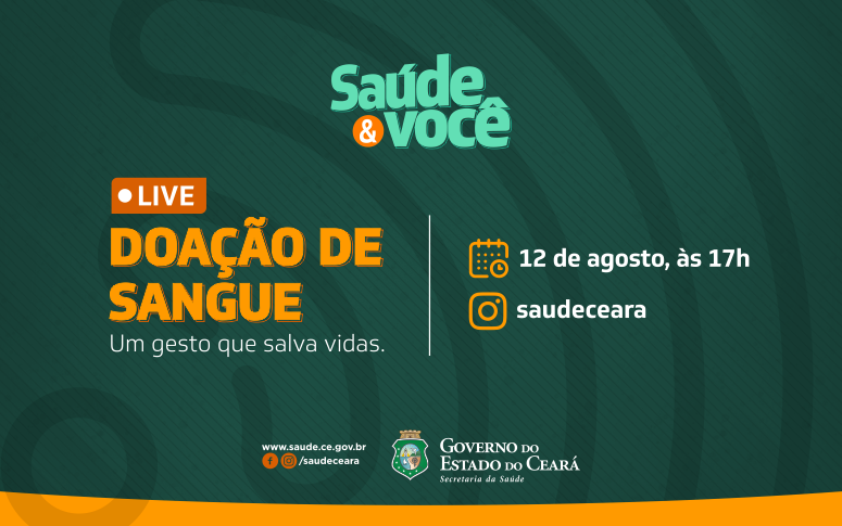 Doação de sangue é tema de bate-papo ao vivo em rede social da Sesa