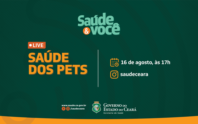 Saúde dos pets é tema de bate-papo ao vivo em rede social da Sesa