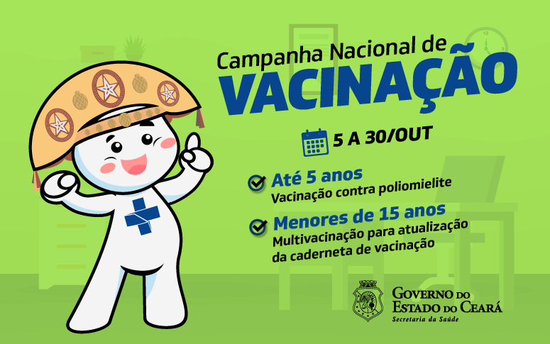 Campanha de Vacinação contra a Poliomielite começa nesta segunda, 5