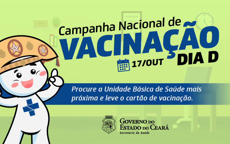“Dia D” das campanhas contra poliomielite e de multivacinação acontece neste sábado, 17