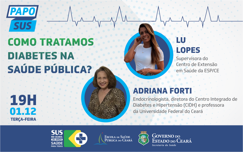 Papo SUS discute o tratamento de diabetes nesta terça, 1º