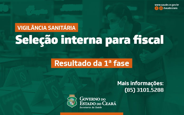 Vigilância Sanitária divulga resultado de primeira etapa da seleção de fiscais