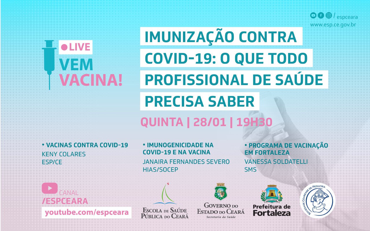 Webconferências debatem aspectos técnicos e sociais da vacinação contra a Covid-19