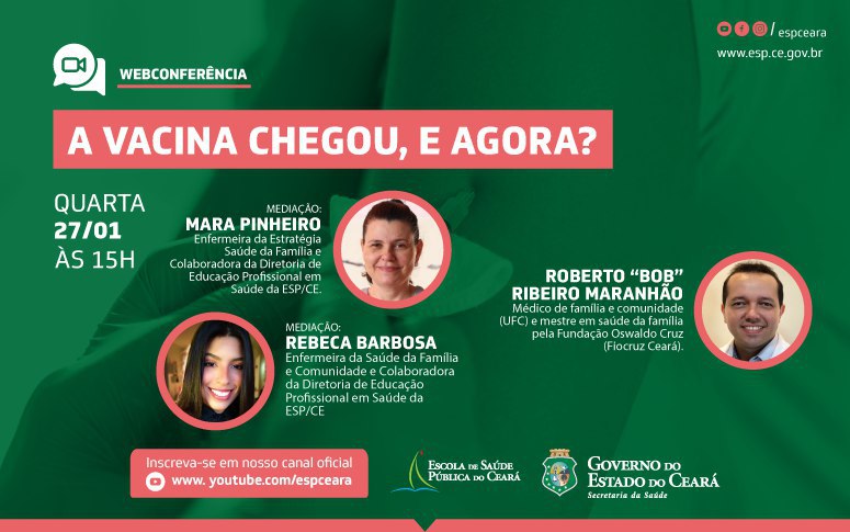 Live esclarece aspectos da vacinação contra a Covid-19 para profissionais da Atenção Primária