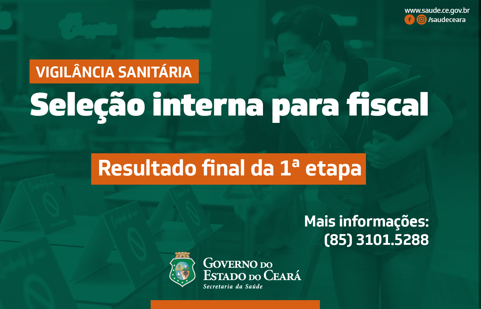 Sesa divulga resultado de penúltima etapa do processo seletivo para fiscais da Vigilância Sanitária