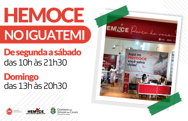 Hemoce abre posto de coleta no Shopping Iguatemi