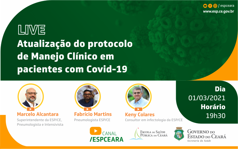 ‘Live’ para profissionais de saúde discute manejo clínico da Covid-19