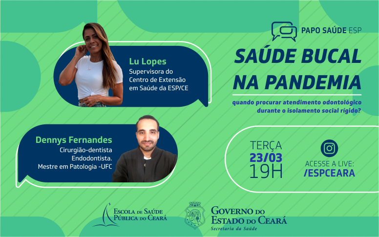 Saúde bucal na pandemia é tema do Papo Saúde na ESP desta terça (23)