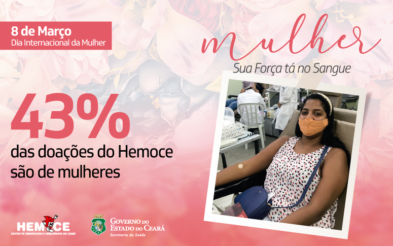 Mulheres representam 43% das doações de sangue; campanha convida   voluntárias