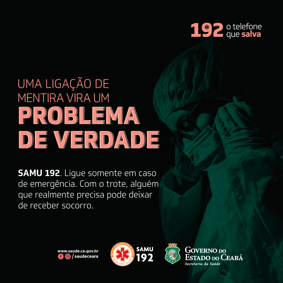 Ligações falsas para o Samu, além de crime, prejudicam assistência a pacientes graves