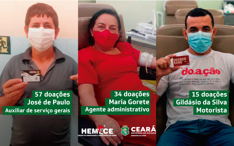 ‘Colaboradoadores’: funcionários do Hemoce que também doam sangue incentivam ato solidário