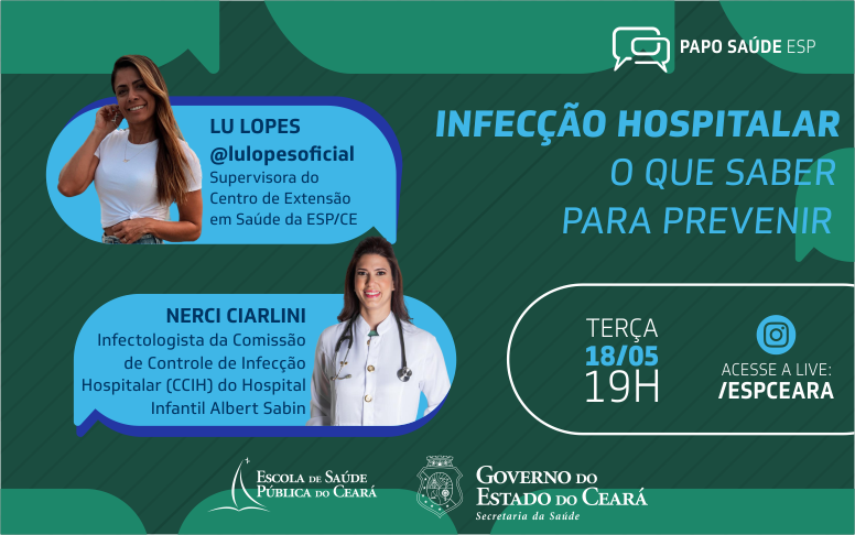 Saiba mais sobre controle da infecção hospitalar, tema do Papo Saúde desta terça (18)
