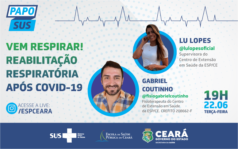 Vem respirar!: Papo SUS debate reabilitação respiratória pós-Covid-19 nesta terça (22)