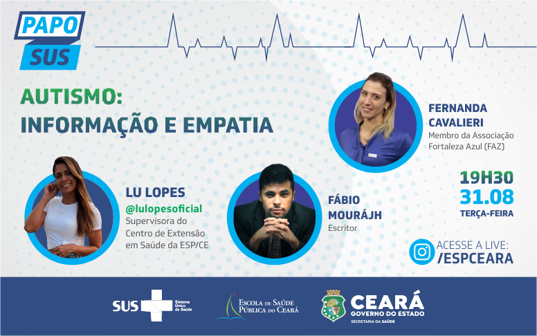 Papo SUS amplia discussão sobre autismo em transmissão ao vivo nesta terça (31)