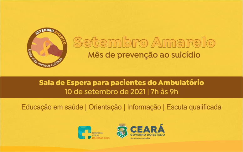Setembro Amarelo: HGCC realiza ação educativa sobre prevenção ao suicídio