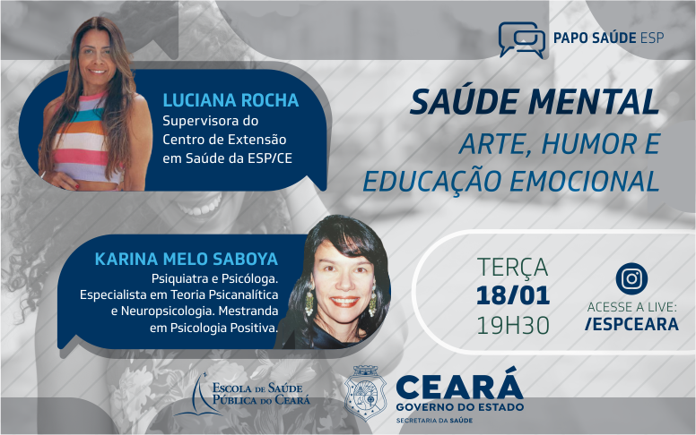 Papo Saúde ESP discute arte, humor e educação emocional nesta terça-feira (18)