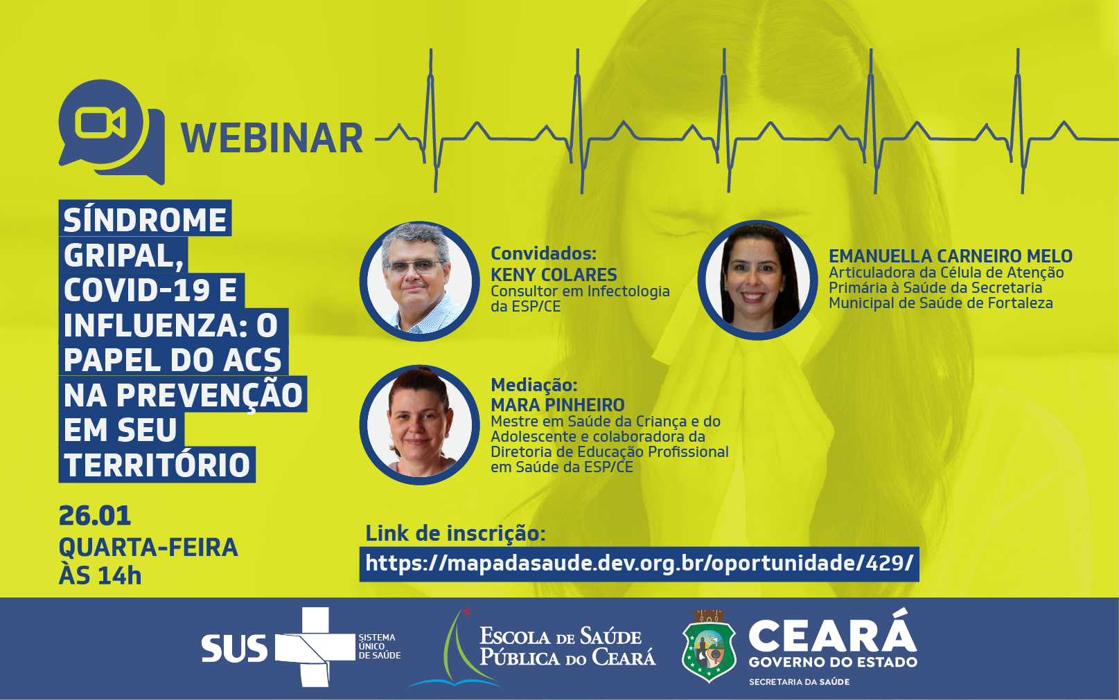 ESP/CE inicia capacitações on-line para ACSs em prevenção contra Covid-19 e gripe
