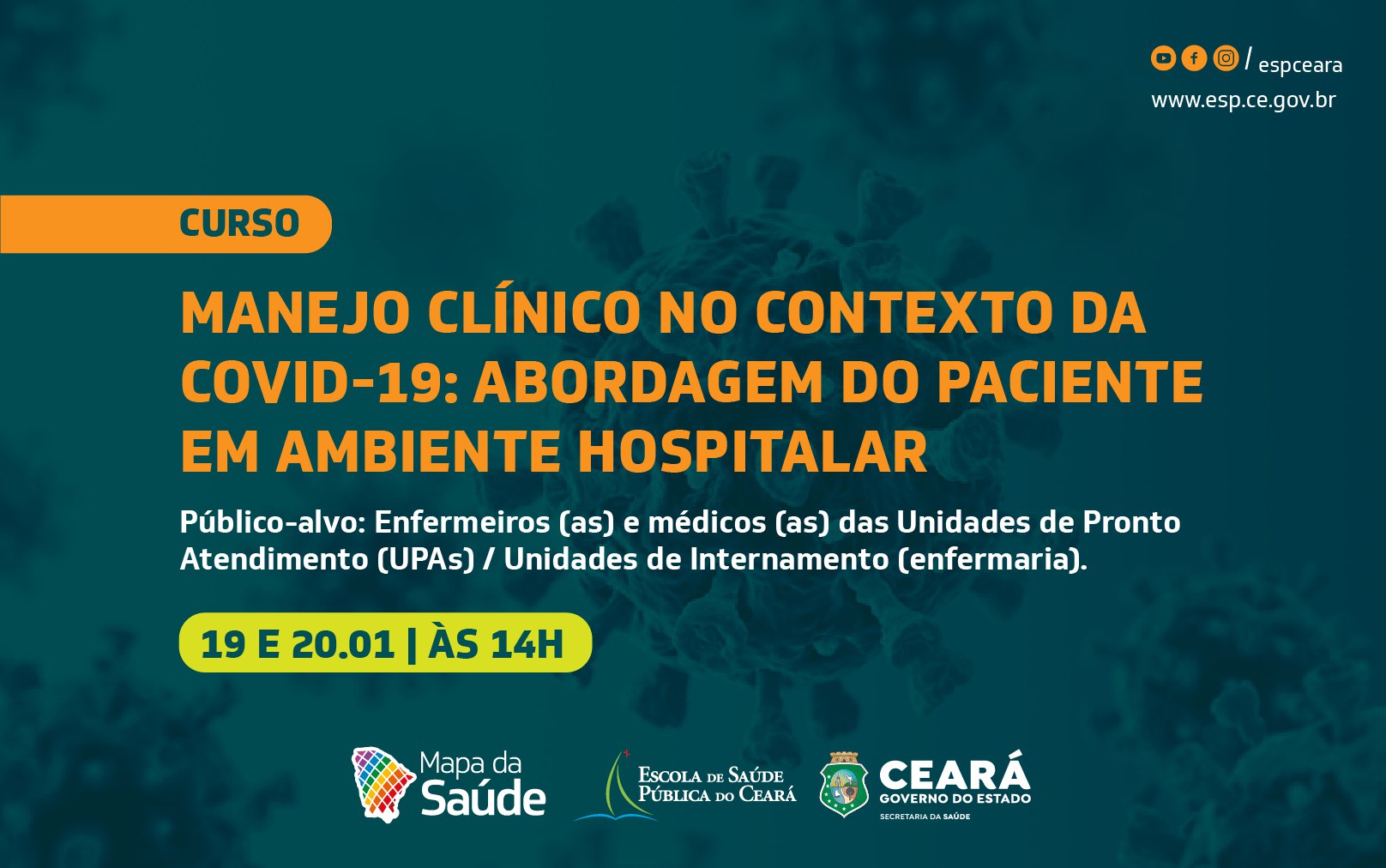 ESP/CE e Sesa capacitam profissionais da Saúde para abordagem de pacientes com sintomas de Covid-19 e influenza