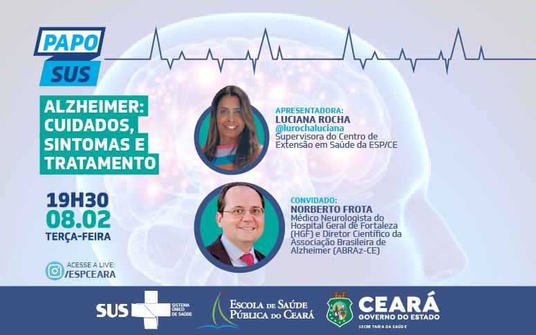 Papo SUS amplia discussão sobre os cuidados e o tratamento do mal de Alzheimer nesta terça (8)