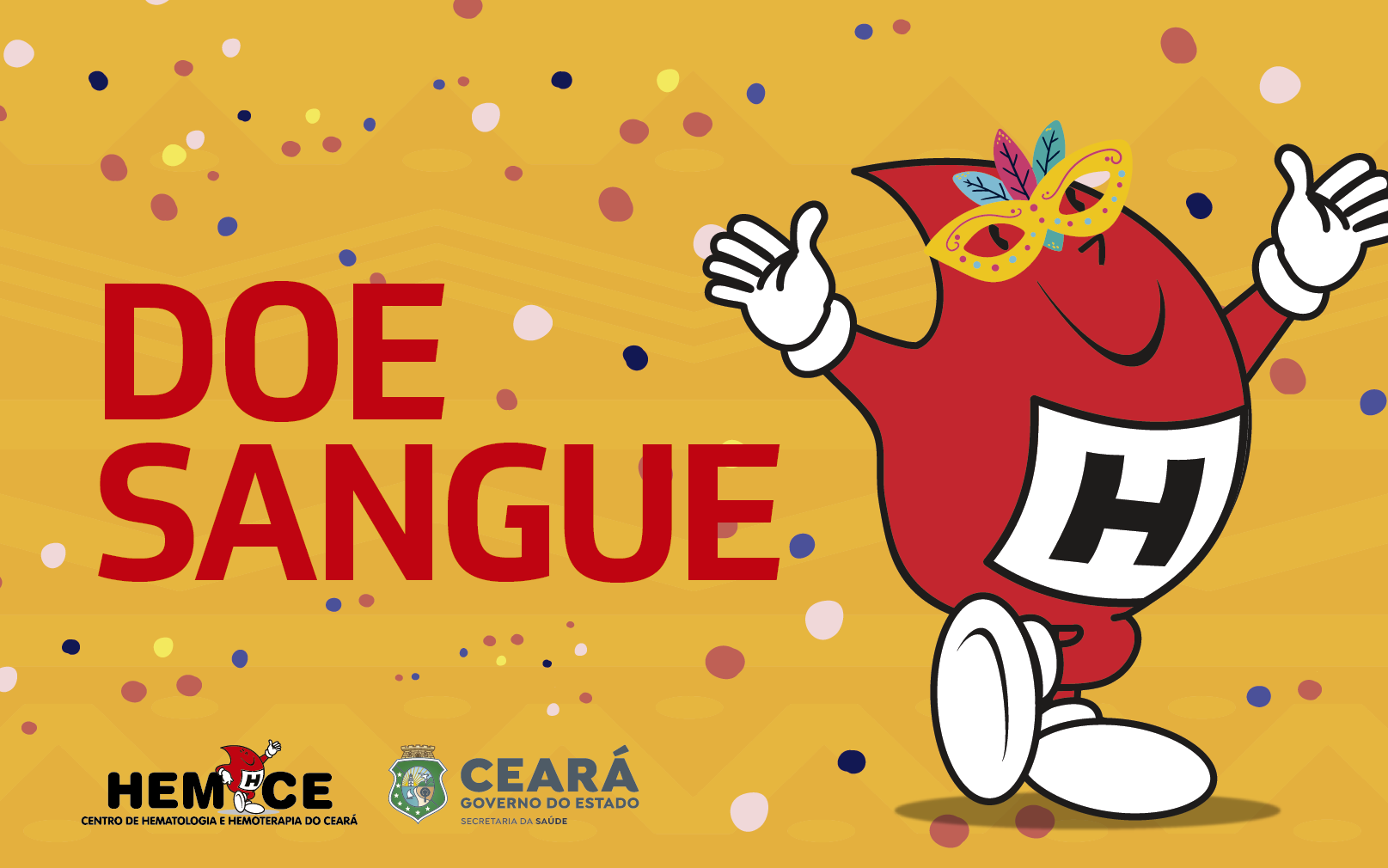 Bloco da solidariedade: Hemoce lança campanha de incentivo à doação de sangue