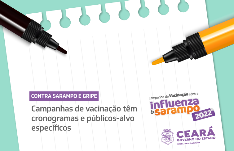 Ceará inicia campanhas de vacinação contra influenza e sarampo a partir de 4 de abril