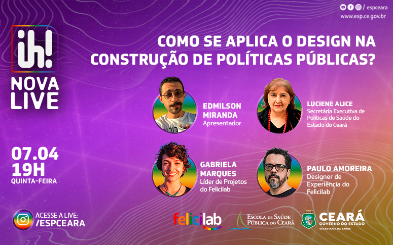 “Ih! Nova Live” discute aplicação do Design na construção de políticas públicas