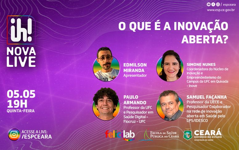 “Ih! Nova Live” desta quinta-feira (5) discute vantagens da inovação aberta na gestão pública