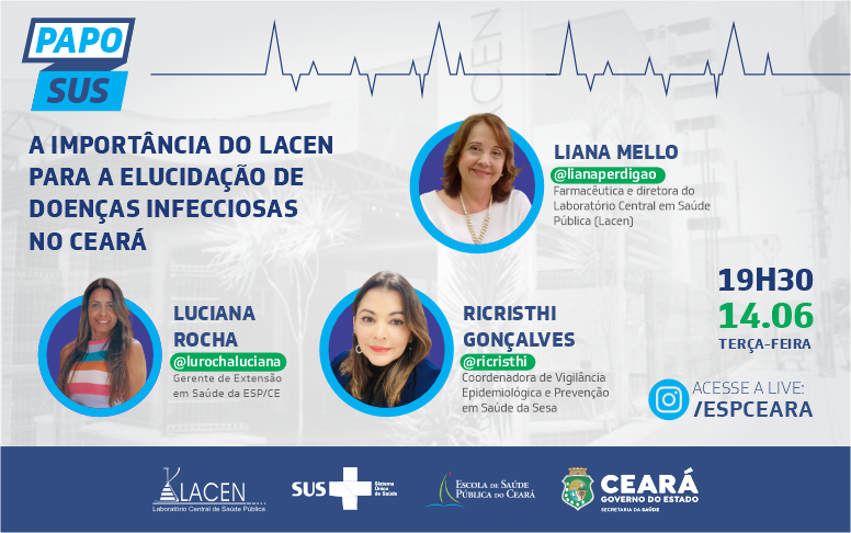 “Papo SUS” desta terça (14) discute a importância do Lacen para a elucidação de doenças infecciosas no Ceará