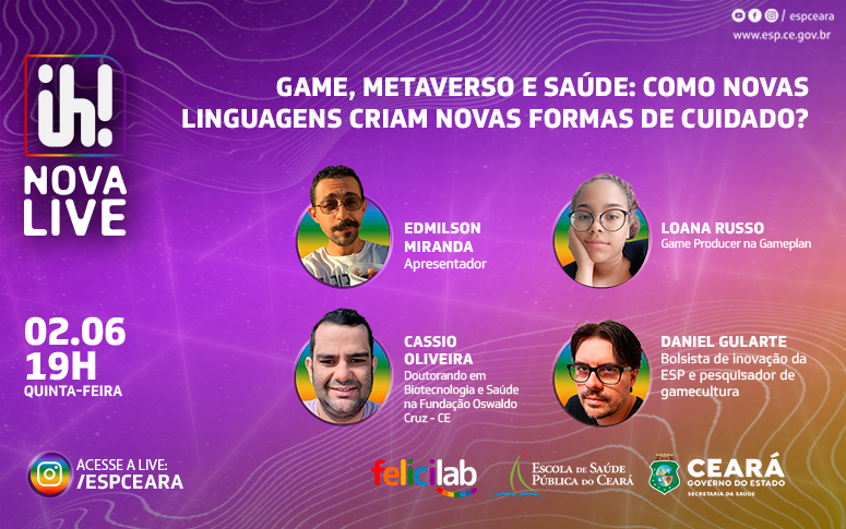 Metaverso? “Ih! Nova Live” aborda como os games e a tecnologia criam novas formas de cuidado em saúde