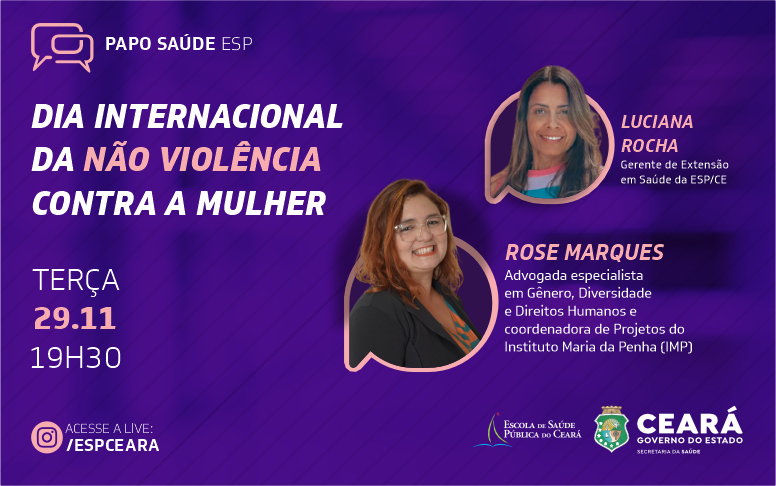 “Papo Saúde”: encontro discute violência contra mulher nesta terça (29)