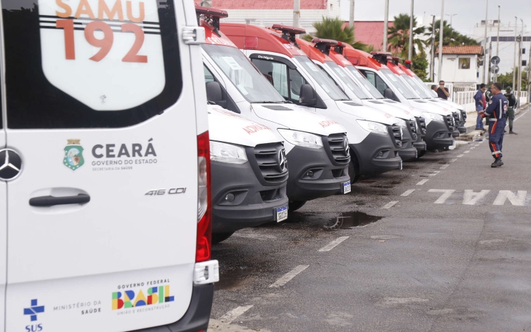 Nos 15 anos do Samu 192 Ceará, 20 novas ambulâncias chegam para renovar frota