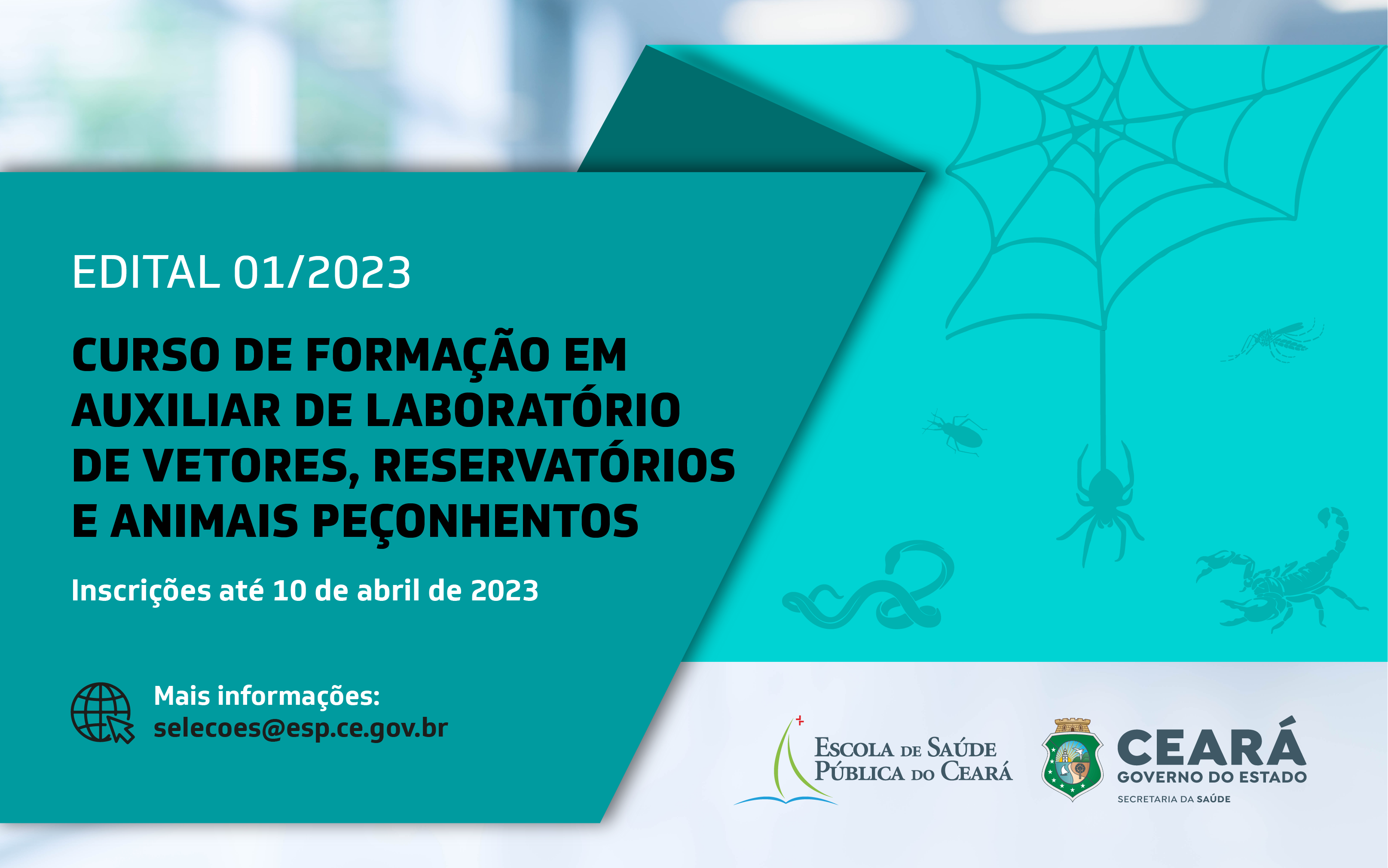 ESP/CE inicia inscrições para Curso de Formação em Auxiliar de Vetores nesta terça-feira (28)