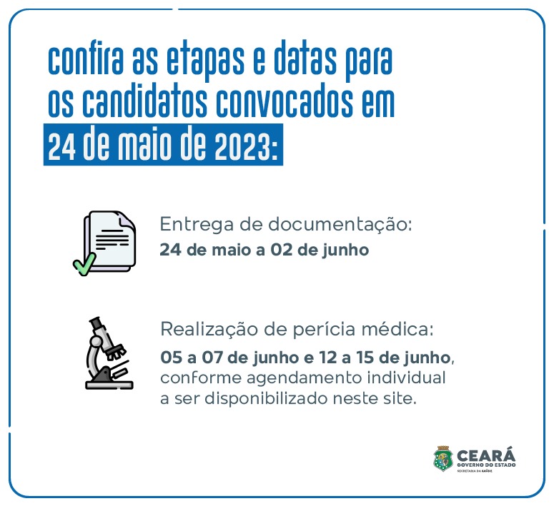 Confira datas para entrega de exames, documentação e perícia médica dos estatutários aprovados em concurso