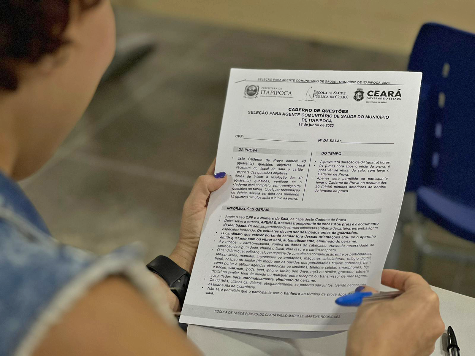 ESP/CE conclui processo seletivo para ACS em Itapipoca; certame bateu recorde de inscrições