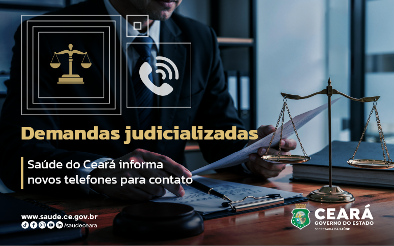 Saúde do Ceará informa novos telefones para agendamento de pacientes com demandas judiciais