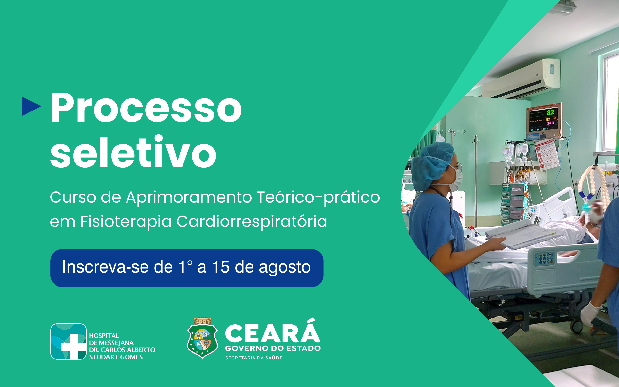 Hospital de Messejana abre inscrições para Curso de Aprimoramento em Fisioterapia Cardiorrespiratória
