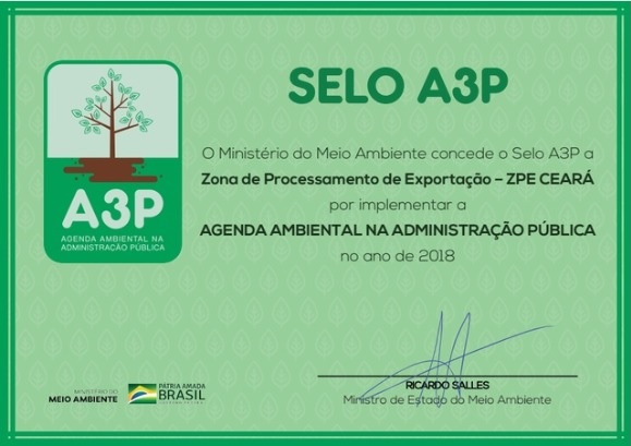 ZPE CEARÁ é premiada pelo Ministério do Meio Ambiente