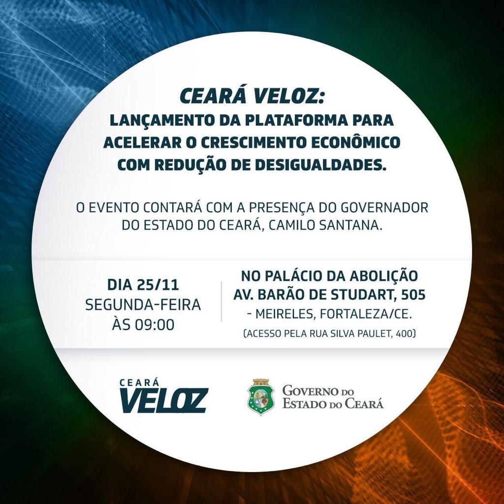Governo do Ceará lança plataforma para acelerar o crescimento econômico com redução de desigualdades