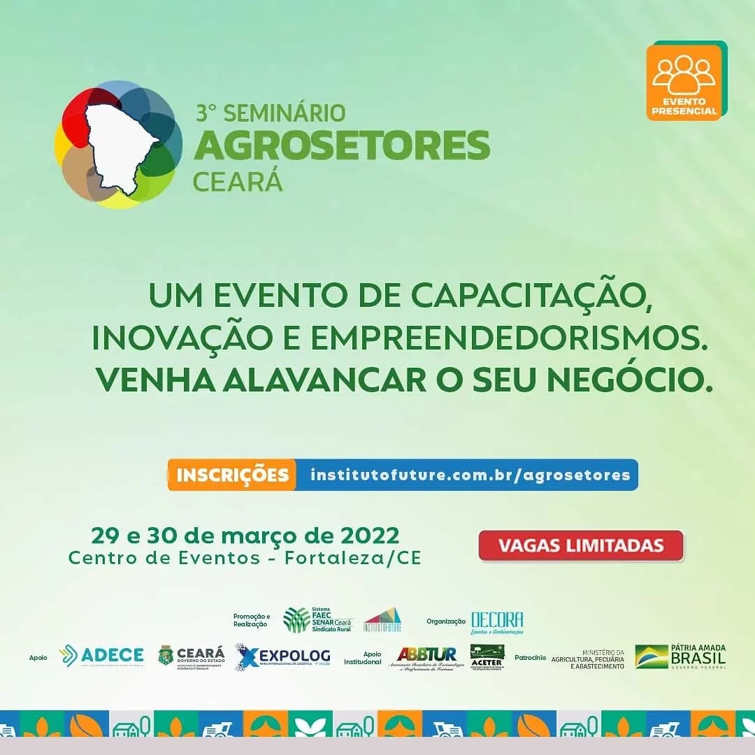 Inscreva-se no 3º Seminário Agrosetores Ceará
